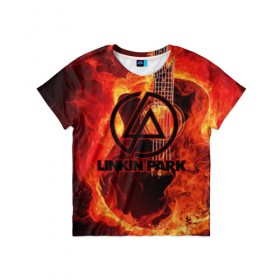 Детская футболка 3D с принтом Linkin Park в Петрозаводске, 100% гипоаллергенный полиэфир | прямой крой, круглый вырез горловины, длина до линии бедер, чуть спущенное плечо, ткань немного тянется | американская | группа | линкин | майк шинода | метал | музыка | ню | парк | поп | рок | рэп | феникс фаррелл | честер беннингтон | электроник