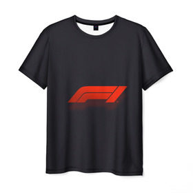 Мужская футболка 3D с принтом Formula 1 Logo в Петрозаводске, 100% полиэфир | прямой крой, круглый вырез горловины, длина до линии бедер | formula | лого | формула