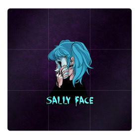 Магнитный плакат 3Х3 с принтом Sally Face в Петрозаводске, Полимерный материал с магнитным слоем | 9 деталей размером 9*9 см | sally face | игра | компьютерная игра | лицо | маска | протез | салли фейс | школа | шрамы