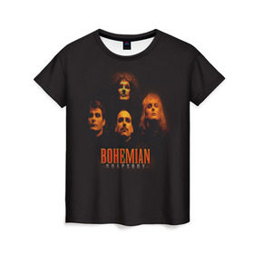 Женская футболка 3D с принтом Queen Bohemian Rhapsody в Петрозаводске, 100% полиэфир ( синтетическое хлопкоподобное полотно) | прямой крой, круглый вырез горловины, длина до линии бедер | queen | брайан мэи | британская | группа | джон дикон | королева | роджер тейлор | рок | фредди меркьюри