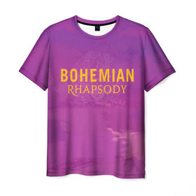 Мужская футболка 3D с принтом Queen Bohemian Rhapsody в Петрозаводске, 100% полиэфир | прямой крой, круглый вырез горловины, длина до линии бедер | Тематика изображения на принте: queen | богемская рапсодия | брайан мэи | британская | группа | королева | роджер тейлор | рок | фредди меркьюри
