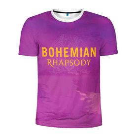 Мужская футболка 3D спортивная с принтом Queen Bohemian Rhapsody в Петрозаводске, 100% полиэстер с улучшенными характеристиками | приталенный силуэт, круглая горловина, широкие плечи, сужается к линии бедра | queen | богемская рапсодия | брайан мэи | британская | группа | королева | роджер тейлор | рок | фредди меркьюри