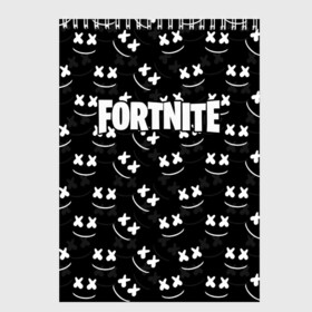 Скетчбук с принтом FORTNITE x MARSHMELLO в Петрозаводске, 100% бумага
 | 48 листов, плотность листов — 100 г/м2, плотность картонной обложки — 250 г/м2. Листы скреплены сверху удобной пружинной спиралью | 2019 | armor | armour | cybersport | esport | fortnite | game | llama | logo | броня | игра | киберспорт | лама | фиолетовый | фирменные цвета | фортнайт