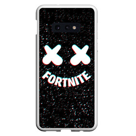 Чехол для Samsung S10E с принтом FORTNITE x MARSHMELLO в Петрозаводске, Силикон | Область печати: задняя сторона чехла, без боковых панелей | 2019 | armor | armour | cybersport | dj | esport | fortnite | galaxy | game | llama | logo | marshmello | space | usa | америка | броня | галакт | игра | киберспорт | клубная музыка | лама | маршмелло |