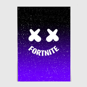 Постер с принтом FORTNITE x MARSHMELLO | ФОРТНАЙТ в Петрозаводске, 100% бумага
 | бумага, плотность 150 мг. Матовая, но за счет высокого коэффициента гладкости имеет небольшой блеск и дает на свету блики, но в отличии от глянцевой бумаги не покрыта лаком | 2019 | armor | armour | cybersport | esport | fortnite | game | llama | logo | броня | игра | киберспорт | лама | фиолетовый | фирменные цвета | фортнайт