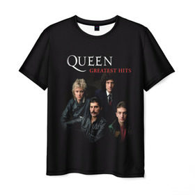 Мужская футболка 3D с принтом Queen в Петрозаводске, 100% полиэфир | прямой крой, круглый вырез горловины, длина до линии бедер | queen | богемская рапсодия | брайан мэи | британская | группа | королева | роджер тейлор | рок | фредди меркьюри
