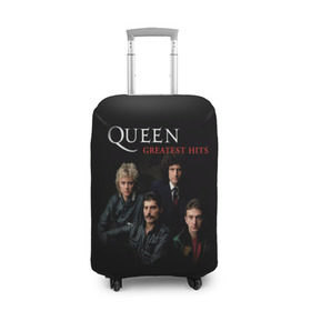 Чехол для чемодана 3D с принтом Queen в Петрозаводске, 86% полиэфир, 14% спандекс | двустороннее нанесение принта, прорези для ручек и колес | queen | богемская рапсодия | брайан мэи | британская | группа | королева | роджер тейлор | рок | фредди меркьюри
