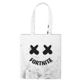 Сумка 3D повседневная с принтом FORTNITE x MARSHMELLO в Петрозаводске, 100% полиэстер | Плотность: 200 г/м2; Размер: 34×35 см; Высота лямок: 30 см | 2019 | armor | armour | cybersport | esport | fortnite | game | llama | logo | броня | игра | киберспорт | лама | фиолетовый | фирменные цвета | фортнайт