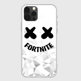 Чехол для iPhone 12 Pro с принтом FORTNITE x MARSHMELLO в Петрозаводске, силикон | область печати: задняя сторона чехла, без боковых панелей | 2019 | armor | armour | cybersport | esport | fortnite | game | llama | logo | броня | игра | киберспорт | лама | фиолетовый | фирменные цвета | фортнайт