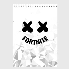 Скетчбук с принтом FORTNITE x MARSHMELLO в Петрозаводске, 100% бумага
 | 48 листов, плотность листов — 100 г/м2, плотность картонной обложки — 250 г/м2. Листы скреплены сверху удобной пружинной спиралью | 2019 | armor | armour | cybersport | esport | fortnite | game | llama | logo | броня | игра | киберспорт | лама | фиолетовый | фирменные цвета | фортнайт