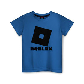 Детская футболка хлопок с принтом ROBLOX в Петрозаводске, 100% хлопок | круглый вырез горловины, полуприлегающий силуэт, длина до линии бедер | game | gamer | logo | minecraft | roblox | simulator | игра | конструктор | лого | симулятор | строительство | фигура