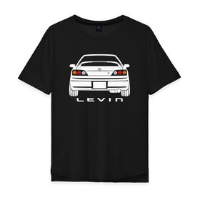 Мужская футболка хлопок Oversize с принтом Toyota Levin AE111 в Петрозаводске, 100% хлопок | свободный крой, круглый ворот, “спинка” длиннее передней части | Тематика изображения на принте: 