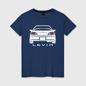 Женская футболка хлопок с принтом Toyota Levin AE111 в Петрозаводске, 100% хлопок | прямой крой, круглый вырез горловины, длина до линии бедер, слегка спущенное плечо | 