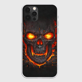Чехол для iPhone 12 Pro Max с принтом Skull Lava в Петрозаводске, Силикон |  | dead | demon | devil | executioner | metal | punisher | rap | rock | satan | skull | swag | каратель | метал | палач | рок | скелет | череп