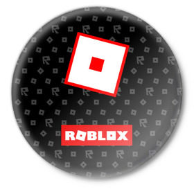 Значок с принтом ROBLOX в Петрозаводске,  металл | круглая форма, металлическая застежка в виде булавки | game | gamer | logo | minecraft | roblox | simulator | игра | конструктор | лого | симулятор | строительство | фигура