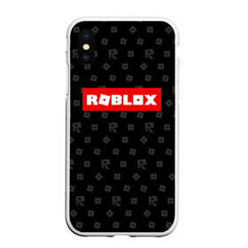 Чехол для iPhone XS Max матовый с принтом ROBLOX в Петрозаводске, Силикон | Область печати: задняя сторона чехла, без боковых панелей | game | gamer | logo | minecraft | roblox | simulator | игра | конструктор | лого | симулятор | строительство | фигура