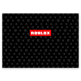 Поздравительная открытка с принтом ROBLOX в Петрозаводске, 100% бумага | плотность бумаги 280 г/м2, матовая, на обратной стороне линовка и место для марки
 | game | gamer | logo | minecraft | roblox | simulator | игра | конструктор | лого | симулятор | строительство | фигура