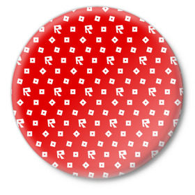Значок с принтом ROBLOX в Петрозаводске,  металл | круглая форма, металлическая застежка в виде булавки | Тематика изображения на принте: game | gamer | logo | minecraft | roblox | simulator | игра | конструктор | лого | симулятор | строительство | фигура