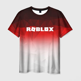 Мужская футболка 3D с принтом ROBLOX в Петрозаводске, 100% полиэфир | прямой крой, круглый вырез горловины, длина до линии бедер | game | gamer | logo | minecraft | roblox | simulator | игра | конструктор | лого | симулятор | строительство | фигура