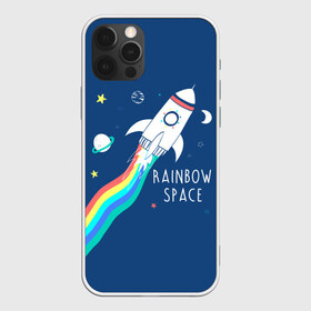 Чехол для iPhone 12 Pro Max с принтом Rainbow space в Петрозаводске, Силикон |  | Тематика изображения на принте: children | drawing | fire | flight | infinity | moon | planets | rainbow | rocket | space | stars | train | universe | wh | белый | бесконечность | вселенная | детский | звезды | космос | луна | надпись | огонь | планеты | полет | радуга | ракета | рисуно