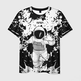 Мужская футболка 3D с принтом NASA в Петрозаводске, 100% полиэфир | прямой крой, круглый вырез горловины, длина до линии бедер | nasa | астронавт | звезды | земля | космонавт | космос | луна | марс | наса | планета | роскосмос | созвездие | шатл