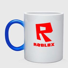 Кружка хамелеон с принтом ROBLOX в Петрозаводске, керамика | меняет цвет при нагревании, емкость 330 мл | game | gamer | logo | minecraft | roblox | simulator | игра | конструктор | лого | симулятор | строительство | фигура