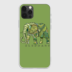 Чехол для iPhone 12 Pro Max с принтом Elephant в Петрозаводске, Силикон |  | african | animal | backgr | big | drawing | elephant | ethnic | flowers | graphics | heavy | ornament | pattern | trunk | tusks | wild | африканский | бивни | большой | графика | дикий | животное | зелёный | орнамент | рисунок | слон | тяжёлый | узор | фо