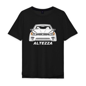 Мужская футболка хлопок Oversize с принтом Toyota Altezza в Петрозаводске, 100% хлопок | свободный крой, круглый ворот, “спинка” длиннее передней части | altezza | toyota | toyota altezza