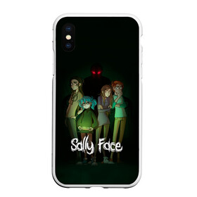 Чехол для iPhone XS Max матовый с принтом Sally Face в Петрозаводске, Силикон | Область печати: задняя сторона чехла, без боковых панелей | blue | diane | face | fisher | gizmo | henry | johnson | killer | larry | sally | генри | гизмо | джонсон | диана | ларри | лицо | салли | фейс | фишер