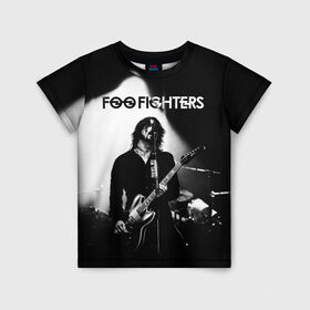 Детская футболка 3D с принтом Foo Fighters в Петрозаводске, 100% гипоаллергенный полиэфир | прямой крой, круглый вырез горловины, длина до линии бедер, чуть спущенное плечо, ткань немного тянется | foo fighters | nirvana | альтернативный рок | группы | дейв грол | музыка | постгранж | рок | хард рок