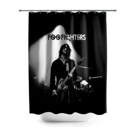 Штора 3D для ванной с принтом Foo Fighters в Петрозаводске, 100% полиэстер | плотность материала — 100 г/м2. Стандартный размер — 146 см х 180 см. По верхнему краю — пластиковые люверсы для креплений. В комплекте 10 пластиковых колец | foo fighters | nirvana | альтернативный рок | группы | дейв грол | музыка | постгранж | рок | хард рок