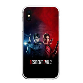 Чехол для iPhone XS Max матовый с принтом Resident Evil 2 в Петрозаводске, Силикон | Область печати: задняя сторона чехла, без боковых панелей | 2 | biohazard | claire | evil | horror | raccoon | resident | survival | t virus | t вирус | выживание | зла | кеннеди | клэр | леон | обитель | раккун | редфилд | скотт | ужас