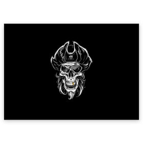 Поздравительная открытка с принтом Пиратский череп в Петрозаводске, 100% бумага | плотность бумаги 280 г/м2, матовая, на обратной стороне линовка и место для марки
 | dead | demon | devil | executioner | metal | pirat | punisher | rap | rock | satan | sea | skull | swag | каратель | метал | море | океан | палач | пират | рок | скелет | череп