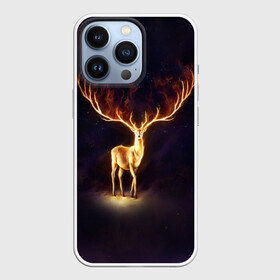 Чехол для iPhone 13 Pro с принтом Огненный олень в Петрозаводске,  |  | deer | fire | flame | horns | огонь | пламя | рога