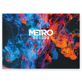 Поздравительная открытка с принтом Metro Fire в Петрозаводске, 100% бумага | плотность бумаги 280 г/м2, матовая, на обратной стороне линовка и место для марки
 | Тематика изображения на принте: exodus | metro | stalker | артем | исход | метро | сталкер | эксодус