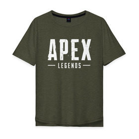 Мужская футболка хлопок Oversize с принтом APEX LEGENDS в Петрозаводске, 100% хлопок | свободный крой, круглый ворот, “спинка” длиннее передней части | apex | apex legends | battle | battle royal | titanfall | апекс | апекс легендс | батл рояль | битва | война | королевская битва