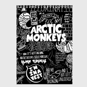 Скетчбук с принтом Arctic Monkeys в Петрозаводске, 100% бумага
 | 48 листов, плотность листов — 100 г/м2, плотность картонной обложки — 250 г/м2. Листы скреплены сверху удобной пружинной спиралью | arctic monkeys | алекс тёрнер | арктик манкиз | группы | джейми кук | инди | музыка | мэтт хелдерс | ник омэлли | постпанк | рок