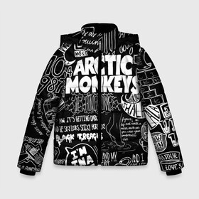 Зимняя куртка для мальчиков 3D с принтом Arctic Monkeys в Петрозаводске, ткань верха — 100% полиэстер; подклад — 100% полиэстер, утеплитель — 100% полиэстер | длина ниже бедра, удлиненная спинка, воротник стойка и отстегивающийся капюшон. Есть боковые карманы с листочкой на кнопках, утяжки по низу изделия и внутренний карман на молнии. 

Предусмотрены светоотражающий принт на спинке, радужный светоотражающий элемент на пуллере молнии и на резинке для утяжки | arctic monkeys | алекс тёрнер | арктик манкиз | группы | джейми кук | инди | музыка | мэтт хелдерс | ник омэлли | постпанк | рок