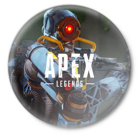 Значок с принтом APEX Legends в Петрозаводске,  металл | круглая форма, металлическая застежка в виде булавки | 2 | 2019 | 3 | apex | game | legends | titanfall | игра | титанфолл