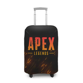 Чехол для чемодана 3D с принтом APEX LEGENDS BATTLE ROYAL в Петрозаводске, 86% полиэфир, 14% спандекс | двустороннее нанесение принта, прорези для ручек и колес | apex | apex legends | battle | battle royal | fire | titanfall | апекс | апекс легендс | батл рояль | битва | война | королевская битва | огонь
