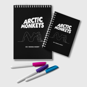 Блокнот с принтом Arctic Monkeys в Петрозаводске, 100% бумага | 48 листов, плотность листов — 60 г/м2, плотность картонной обложки — 250 г/м2. Листы скреплены удобной пружинной спиралью. Цвет линий — светло-серый
 | arctic monkeys | алекс тёрнер | арктик манкиз | группы | джейми кук | инди | музыка | мэтт хелдерс | ник омэлли | постпанк | рок