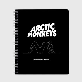 Тетрадь с принтом Arctic Monkeys в Петрозаводске, 100% бумага | 48 листов, плотность листов — 60 г/м2, плотность картонной обложки — 250 г/м2. Листы скреплены сбоку удобной пружинной спиралью. Уголки страниц и обложки скругленные. Цвет линий — светло-серый
 | arctic monkeys | алекс тёрнер | арктик манкиз | группы | джейми кук | инди | музыка | мэтт хелдерс | ник омэлли | постпанк | рок