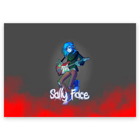 Поздравительная открытка с принтом Sally Face (8) в Петрозаводске, 100% бумага | плотность бумаги 280 г/м2, матовая, на обратной стороне линовка и место для марки
 | face | fisher | larry johnson | mask | sally | sally face | sally fisher | демоны | духи | маска | призраки | салли | салли фейс | салли фишер | фейс