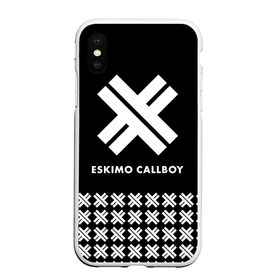 Чехол для iPhone XS Max матовый с принтом Eskimo Callboy в Петрозаводске, Силикон | Область печати: задняя сторона чехла, без боковых панелей | bury me in vegas | crystals | danskimo | eskimo callboy | sushi | the scene | we are the mess | группы | метал | музыка | рок | эскимо колбой