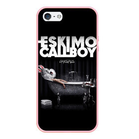 Чехол для iPhone 5/5S матовый с принтом Eskimo Callboy в Петрозаводске, Силикон | Область печати: задняя сторона чехла, без боковых панелей | Тематика изображения на принте: bury me in vegas | crystals | danskimo | eskimo callboy | sushi | the scene | we are the mess | группы | метал | музыка | рок | эскимо колбой