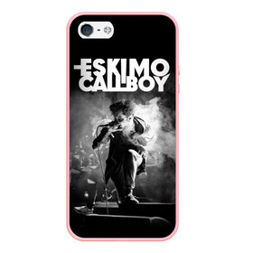 Чехол для iPhone 5/5S матовый с принтом Eskimo Callboy в Петрозаводске, Силикон | Область печати: задняя сторона чехла, без боковых панелей | Тематика изображения на принте: bury me in vegas | crystals | danskimo | eskimo callboy | sushi | the scene | we are the mess | группы | метал | музыка | рок | эскимо колбой