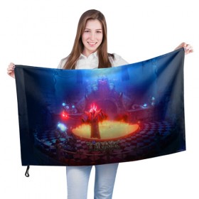 Флаг 3D с принтом TRINE в Петрозаводске, 100% полиэстер | плотность ткани — 95 г/м2, размер — 67 х 109 см. Принт наносится с одной стороны | 