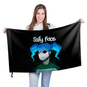 Флаг 3D с принтом Sally Face (11) в Петрозаводске, 100% полиэстер | плотность ткани — 95 г/м2, размер — 67 х 109 см. Принт наносится с одной стороны | face | fisher | larry johnson | mask | sally | sally face | sally fisher | демоны | духи | маска | призраки | салли | салли фейс | салли фишер | фейс