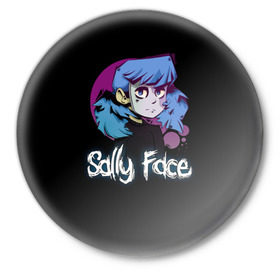 Значок с принтом Sally Face (15) в Петрозаводске,  металл | круглая форма, металлическая застежка в виде булавки | face | fisher | larry johnson | mask | sally | sally face | sally fisher | демоны | духи | маска | призраки | салли | салли фейс | салли фишер | фейс