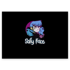 Поздравительная открытка с принтом Sally Face (15) в Петрозаводске, 100% бумага | плотность бумаги 280 г/м2, матовая, на обратной стороне линовка и место для марки
 | face | fisher | larry johnson | mask | sally | sally face | sally fisher | демоны | духи | маска | призраки | салли | салли фейс | салли фишер | фейс